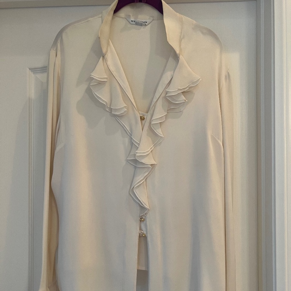 St John Cream Silk Blouse
